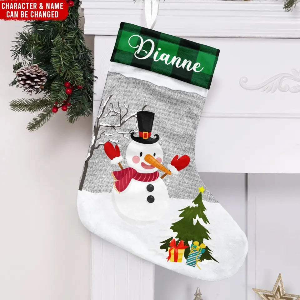 Christmas Stockings Personalized Buffalo Plaid - Personalized Christmas Stocking, Christmas Gift For Family And Friends - SCS07