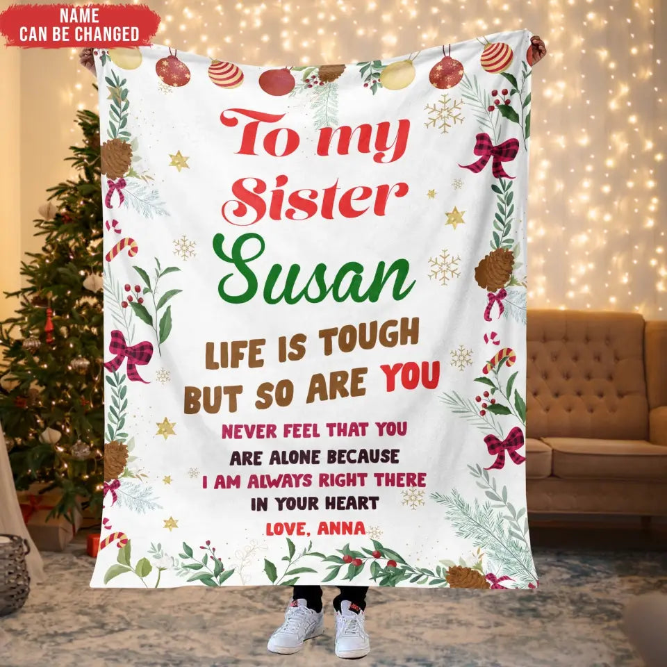 To My Sister - Personalized Blanket, Christmas Gift For Family - BL40