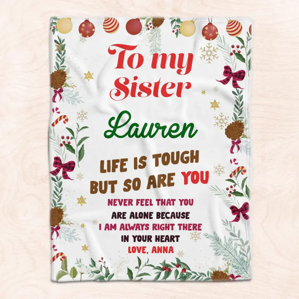 To My Sister - Personalized Blanket, Christmas Gift For Family - BL40