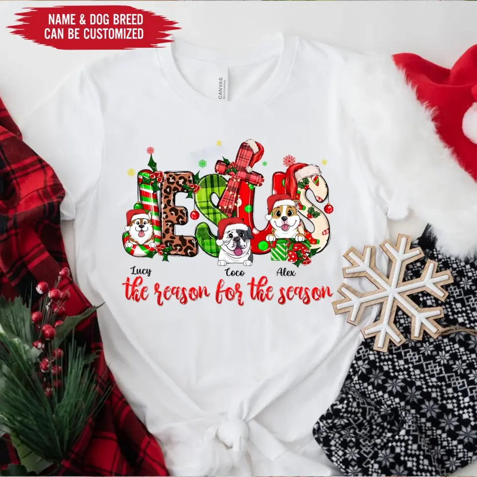 Jesus The Reason For The Season - Personalized T-shirt, Christmas Gift For Family And Friends - TS1024