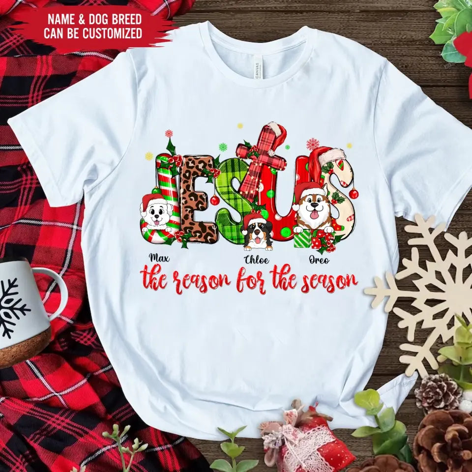 Jesus The Reason For The Season - Personalized T-shirt, Christmas Gift For Family And Friends - TS1024