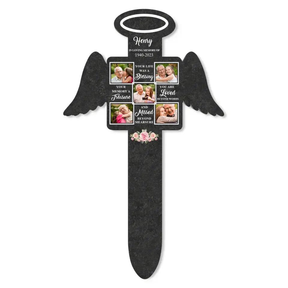 Your Life Was A Blessing - Personalized Plaque Stake, Remembrance Gift