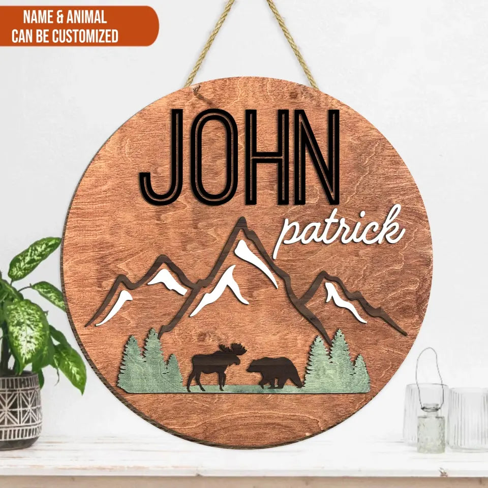 Woodland Animal - Personalized 2 Layer Sign, Adventure Gift - DS712