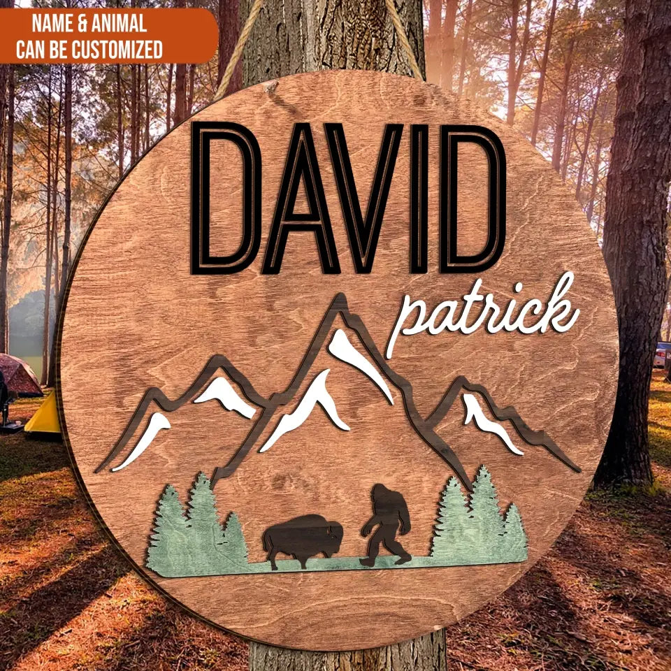 Woodland Animal - Personalized 2 Layer Sign, Adventure Gift - DS712