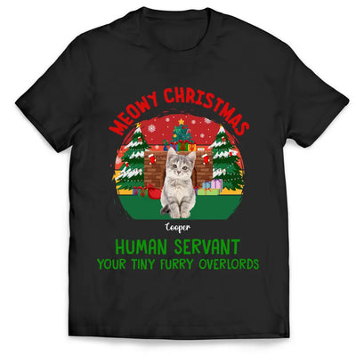 Meowy Christmas - Personalized T-Shirt, Christmas Gift For Cat Lovers - TS1026