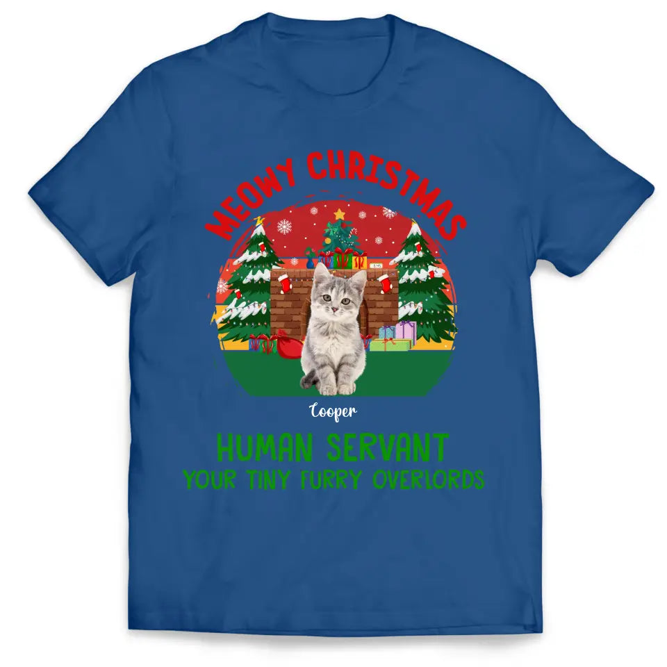 Meowy Christmas - Personalized T-Shirt, Christmas Gift For Cat Lovers - TS1026