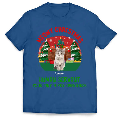 Meowy Christmas - Personalized T-Shirt, Christmas Gift For Cat Lovers - TS1026