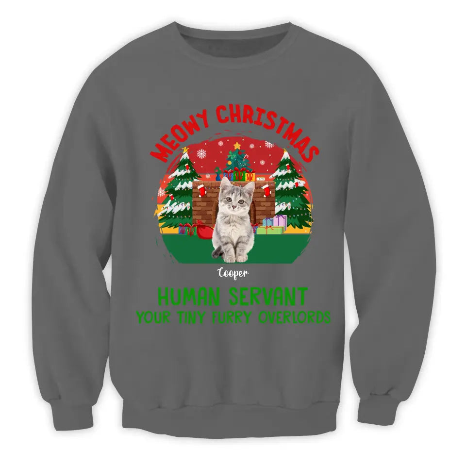 Meowy Christmas - Personalized T-Shirt, Christmas Gift For Cat Lovers - TS1026