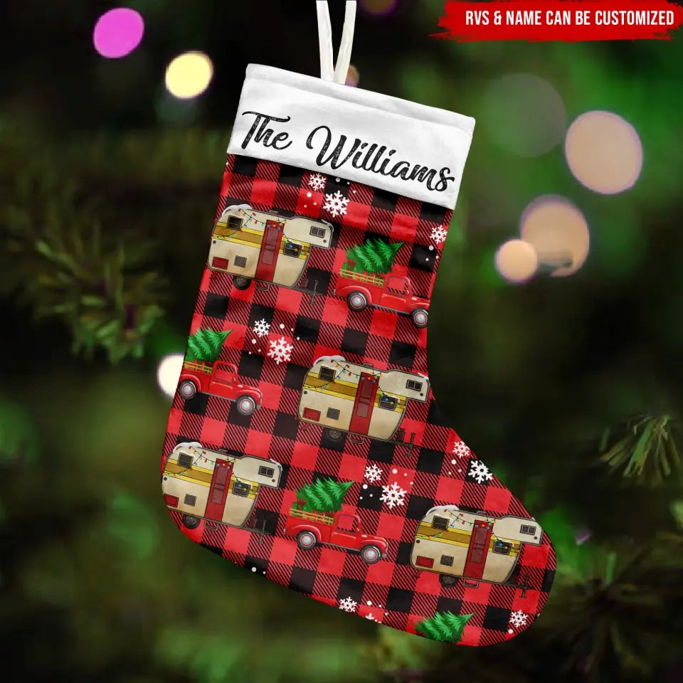 RVs Camping Family - Personalized Stocking, Gift For Camping Lover - SCS14