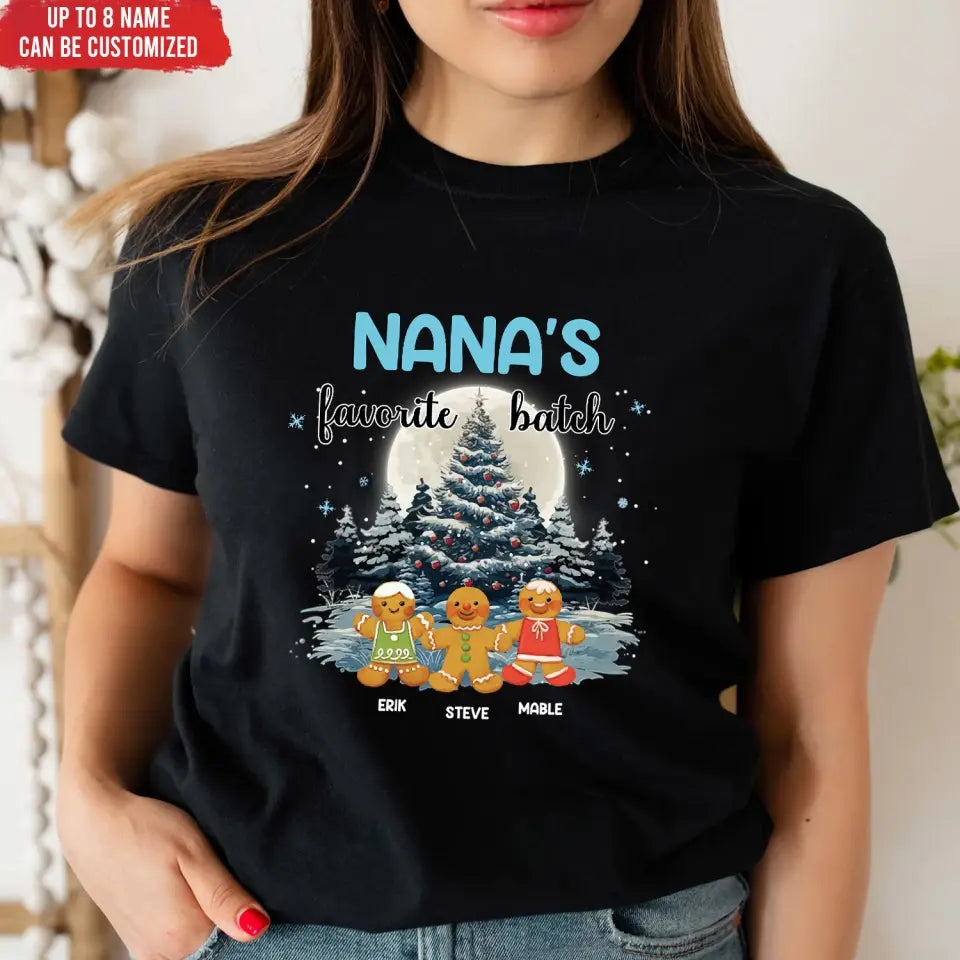 Grandma's Favorite Batch - Personalized T-shirt, Christmas Gift For Grandma - TS1030