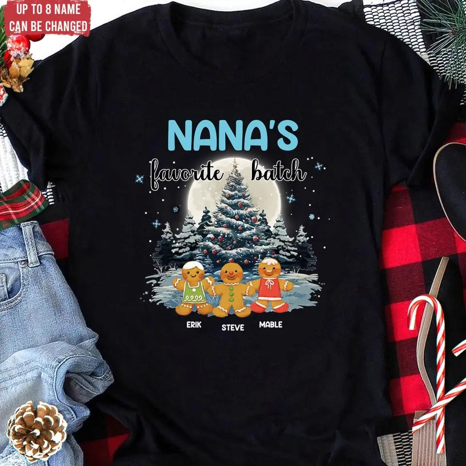 Grandma's Favorite Batch - Personalized T-shirt, Christmas Gift For Grandma - TS1030