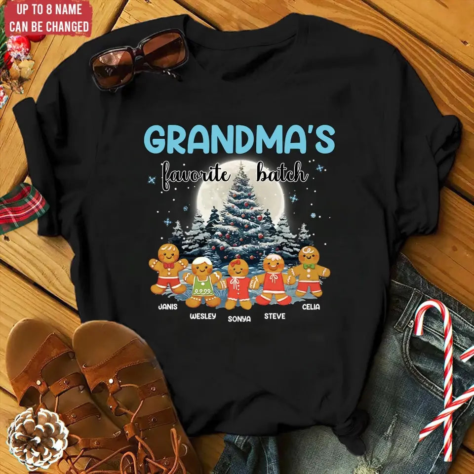 Grandma's Favorite Batch - Personalized T-shirt, Christmas Gift For Grandma - TS1030