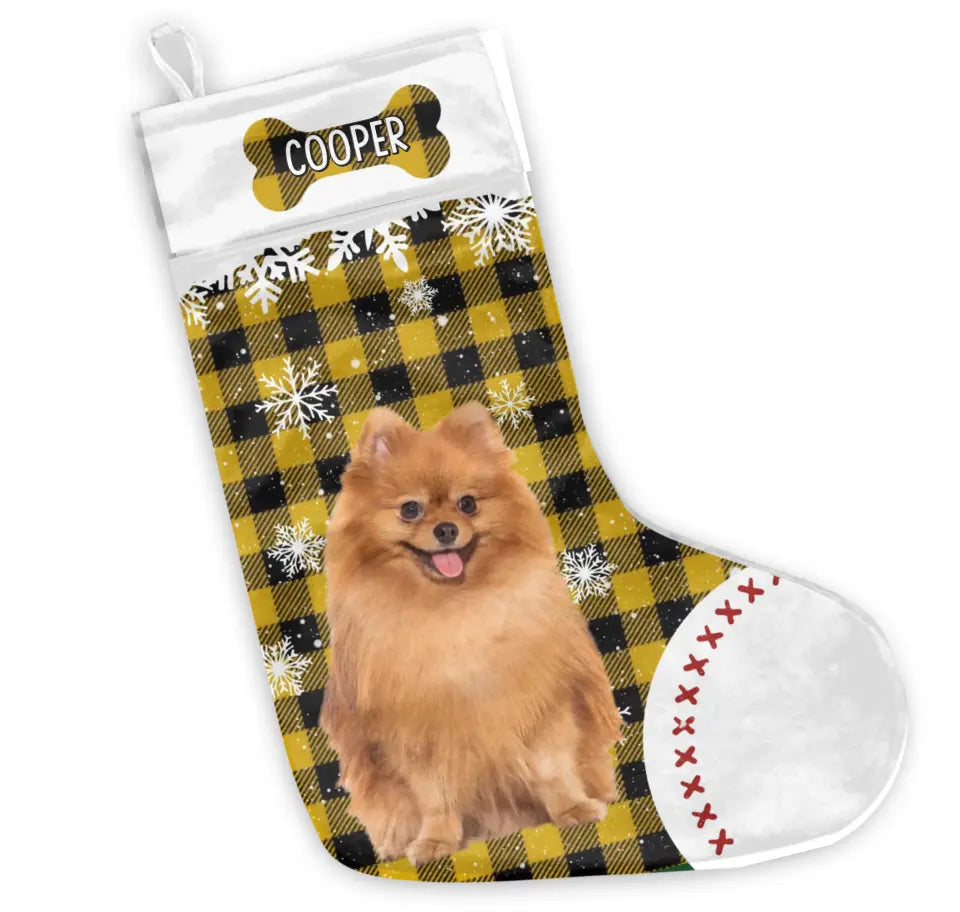Dog Photo Christmas - Personalized Stocking, Gift For Pet Lover - SCS11