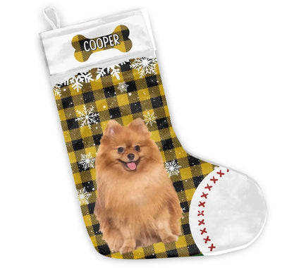 Dog Photo Christmas - Personalized Stocking, Gift For Pet Lover - SCS11