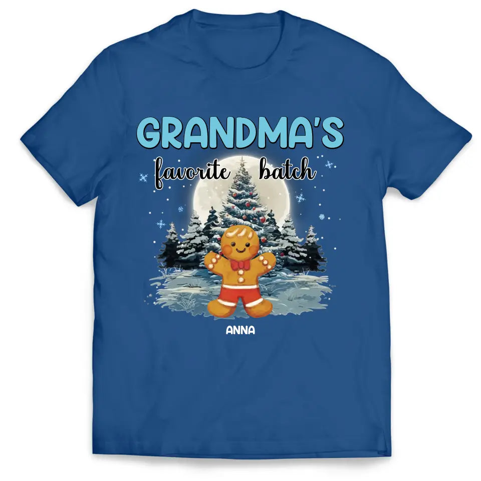 Grandma's Favorite Batch - Personalized T-shirt, Christmas Gift For Grandma - TS1030