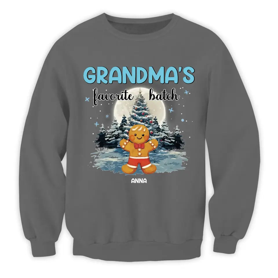 Grandma's Favorite Batch - Personalized T-shirt, Christmas Gift For Grandma - TS1030