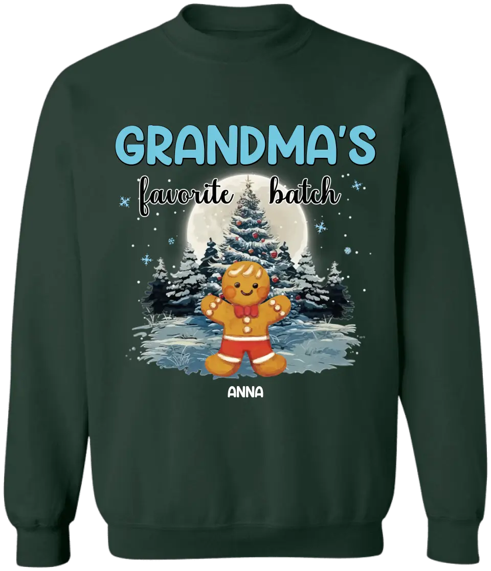 Grandma's Favorite Batch - Personalized T-shirt, Christmas Gift For Grandma - TS1030
