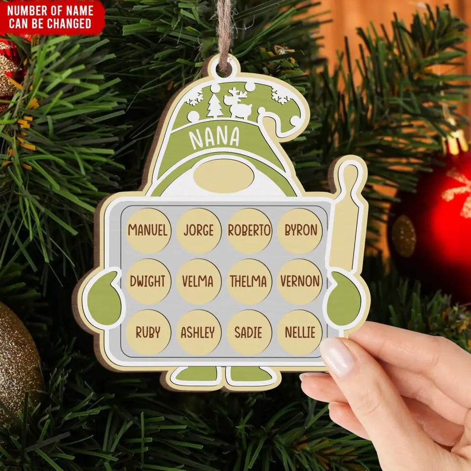 Christmas Grandma Of Grandkids - Personalized Wooden Ornament, Christmas Ornament For Grandma, Mom - ORN242