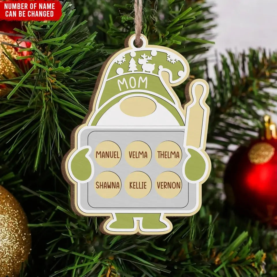 Christmas Grandma Of Grandkids - Personalized Wooden Ornament, Christmas Ornament For Grandma, Mom - ORN242