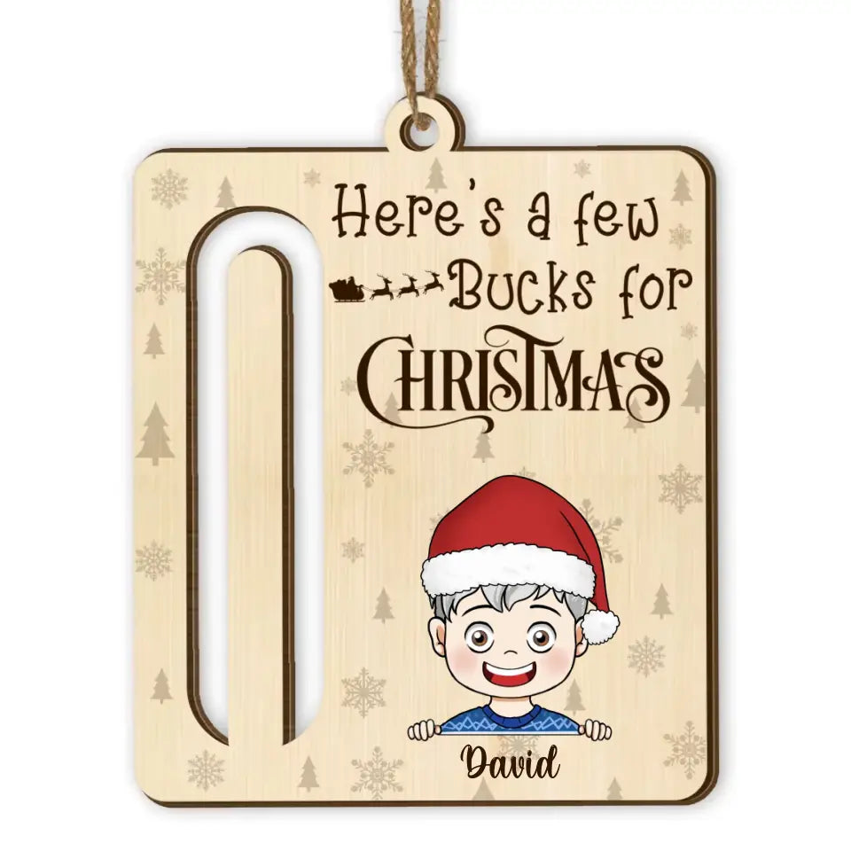Christmas Unique Money Holder Decoration, 2022 Handmade Wooden Christmas Tree, Reindeer, Snowman Money Holders, Cute Cash Gift Idea Card Holder Christmas Hanging Ornaments Décor (B 1PCS