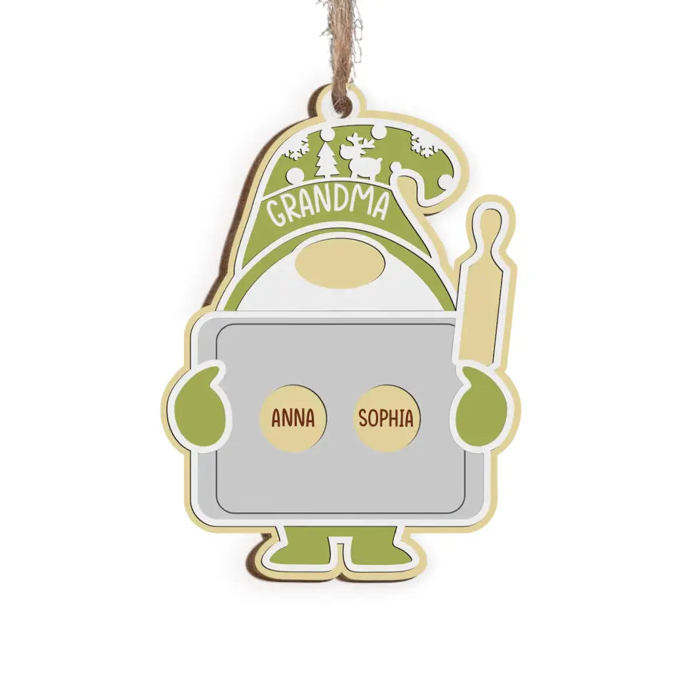 Christmas Grandma Of Grandkids - Personalized Wooden Ornament, Christmas Ornament For Grandma, Mom - ORN242