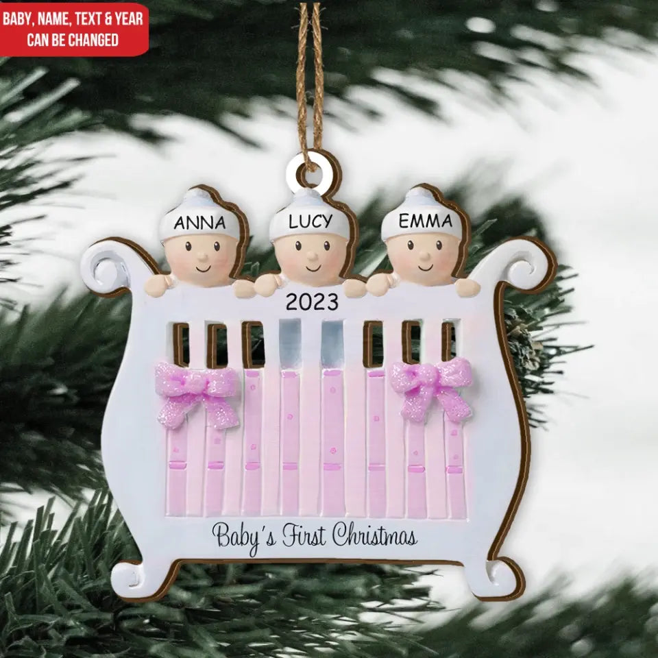Baby’s First Christmas - Personalized Wooden Christmas, Ornament For Chrstmas - ORN245