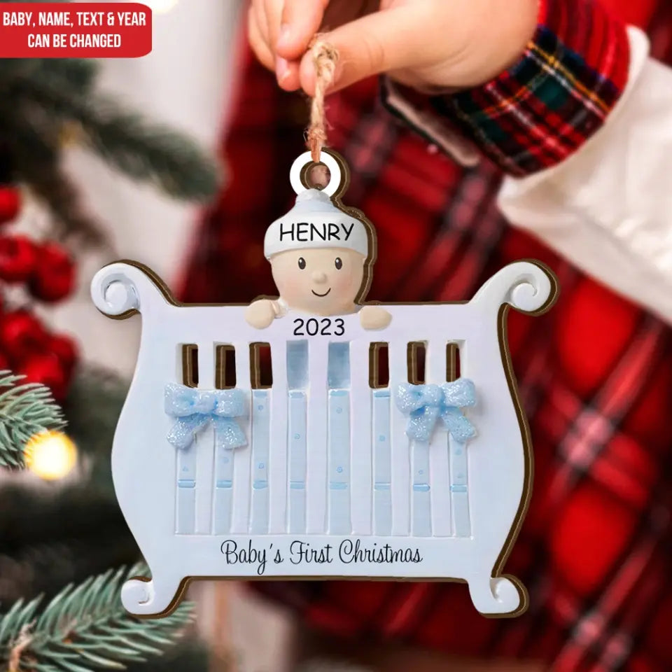 Baby’s First Christmas - Personalized Wooden Christmas, Ornament For Chrstmas - ORN245