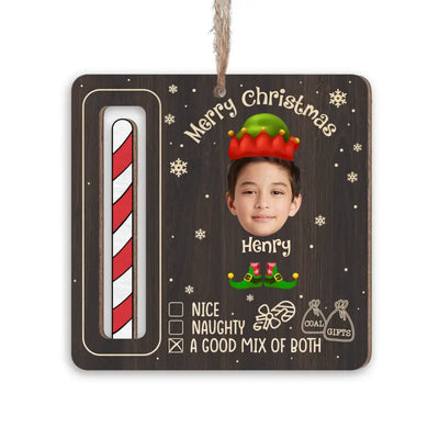 Merry Christmas Naughty - Personalized Wooden Ornament, Money Holder - ORN189