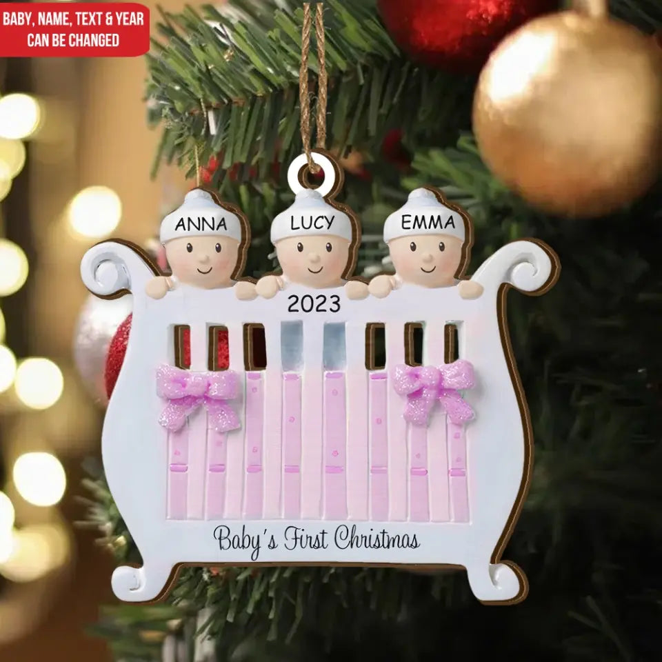 Baby’s First Christmas - Personalized Wooden Christmas, Ornament For Chrstmas - ORN245