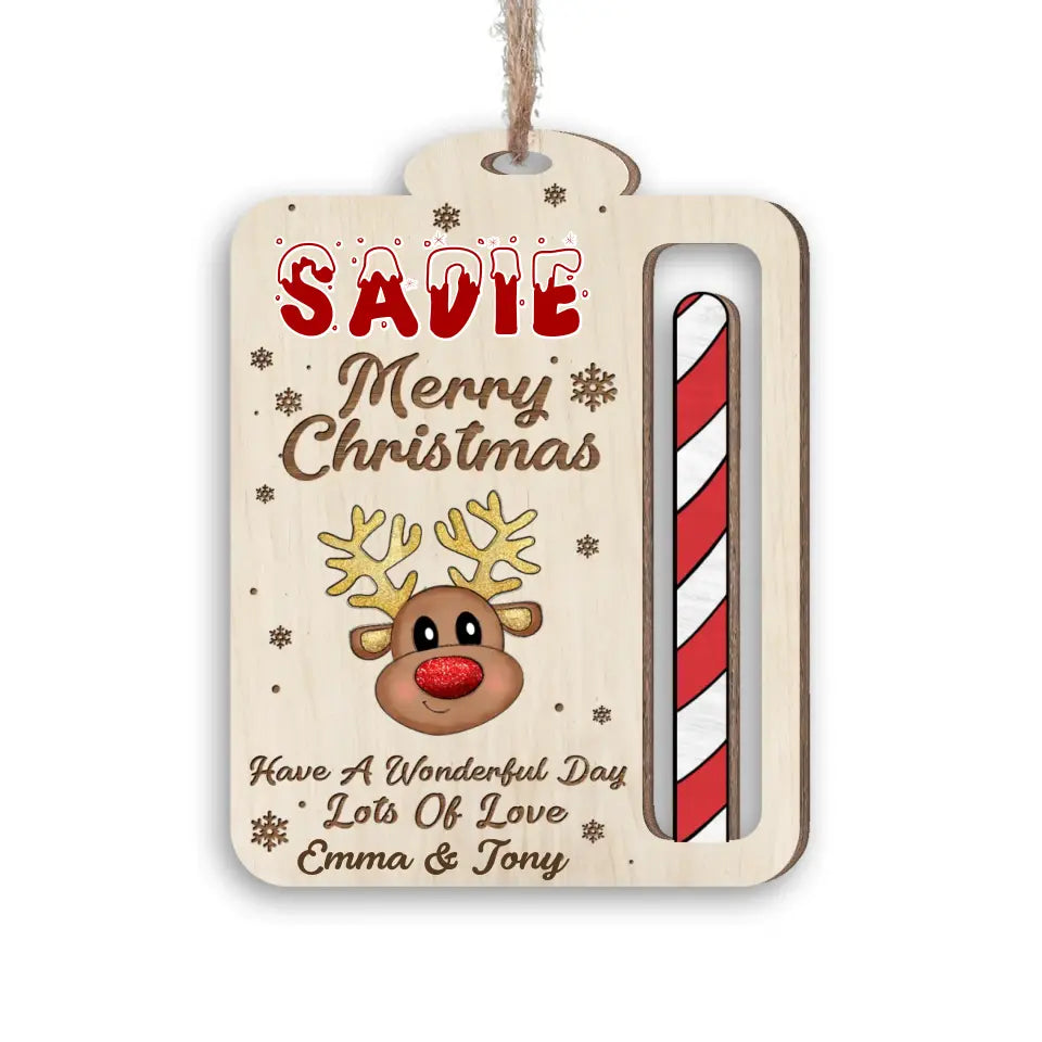 Have A Wonderful Day Lots Of Love - Personalized Wooden Ornament, Money Holder Ornament - ORN246