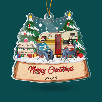 Camping Family - Personalized Acrylic Ornament, Gift For Camping Lover - ORN249