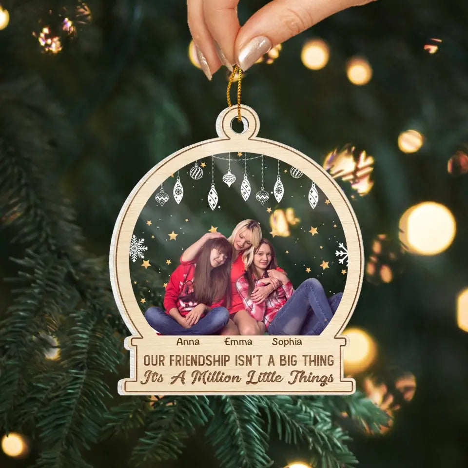 Our Friendship Isn’t A Big Thing It’s A Million Little Things - Personalized Acrylic Ornament - ORN256