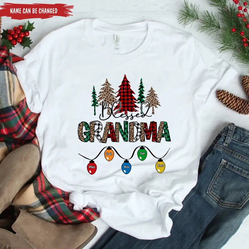 Bless Grandma - Personalized T-Shirt, Shirt For Grandma, Gift for Christmas - TS1032