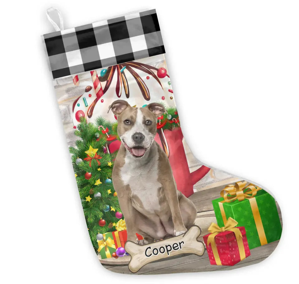 Dog Christmas - Personalized Stocking, Christmas Gift For Pet Lovers - SCS10