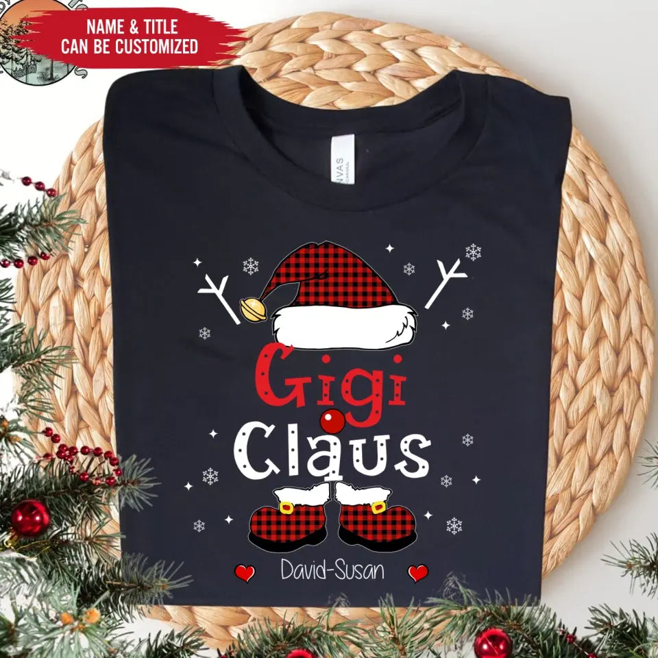 Grandma Claus - Personalized T-Shirt, Christmas Gift For Family, Christmas Gift For Mom/ Grandma - TS1033