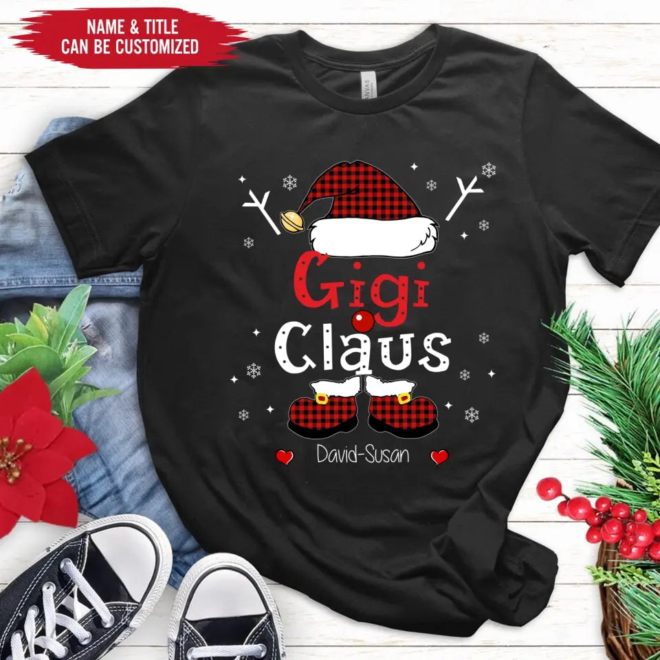 Grandma Claus - Personalized T-Shirt, Christmas Gift For Family, Christmas Gift For Mom/ Grandma - TS1033
