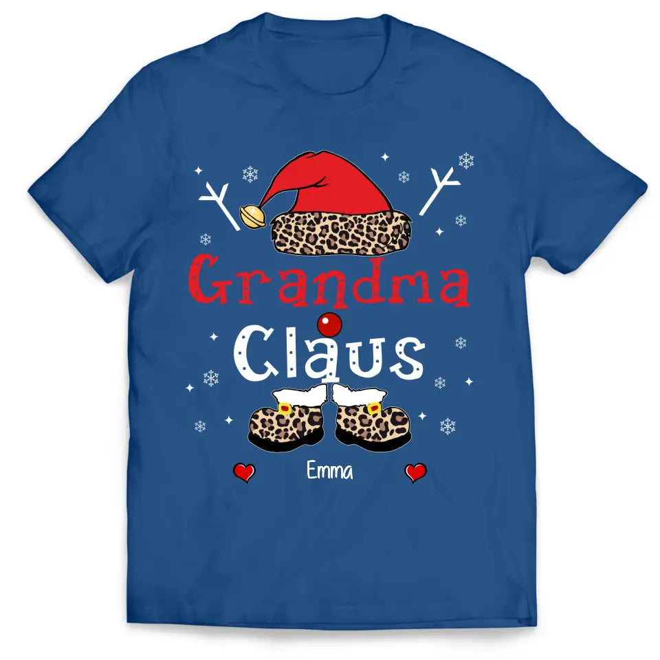 Grandma Claus - Personalized T-Shirt, Christmas Gift For Family, Christmas Gift For Mom/ Grandma - TS1033