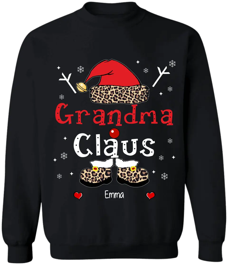 Grandma Claus - Personalized T-Shirt, Christmas Gift For Family, Christmas Gift For Mom/ Grandma - TS1033