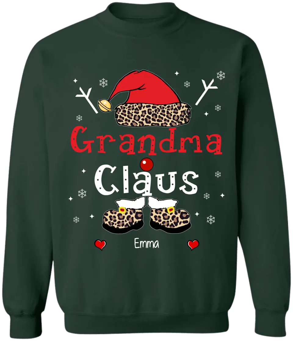 Grandma Claus - Personalized T-Shirt, Christmas Gift For Family, Christmas Gift For Mom/ Grandma - TS1033