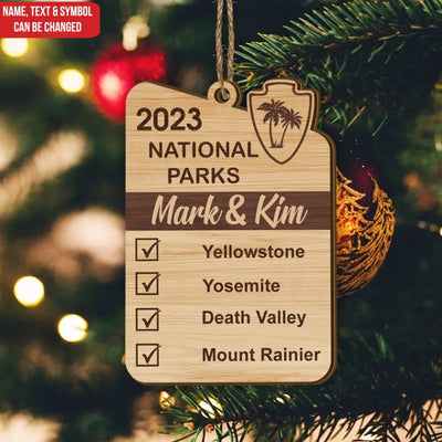 Adventures National Forest Camping Christmas - Personalized Wooden Ornament, Christmas Present, Christmas Gift For Camping Lovers - ORN273