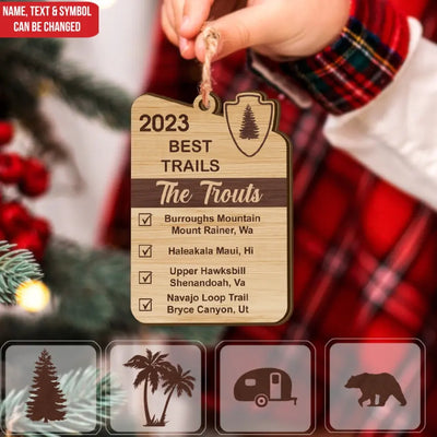 Adventures National Forest Camping Christmas - Personalized Wooden Ornament, Christmas Present, Christmas Gift For Camping Lovers - ORN273