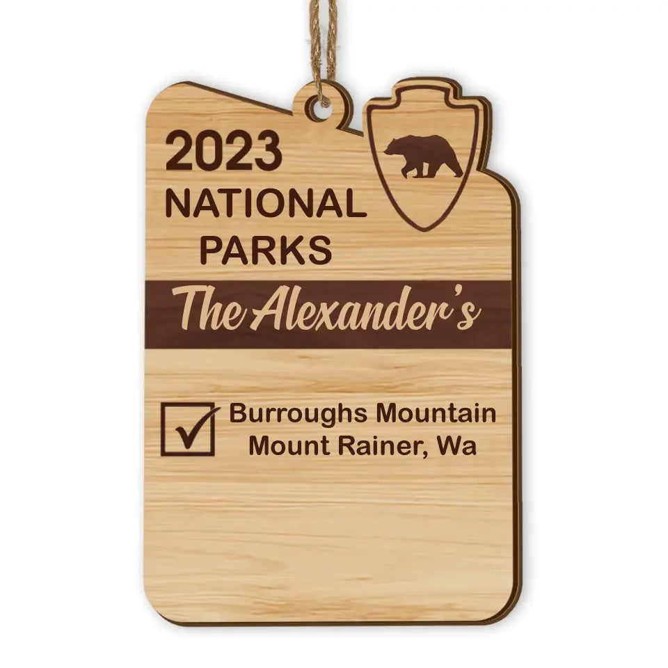 Adventures National Forest Camping Christmas - Personalized Wooden Ornament, Christmas Present, Christmas Gift For Camping Lovers - ORN273