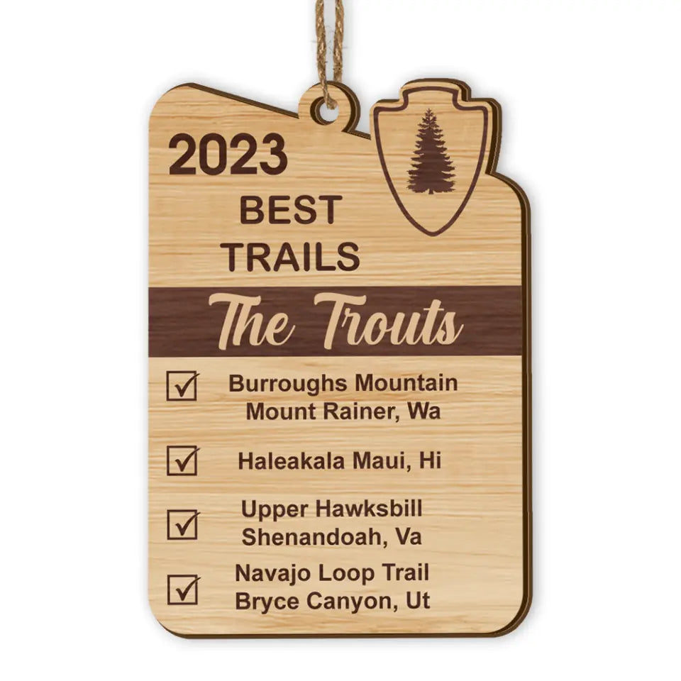 Adventures National Forest Camping Christmas - Personalized Wooden Ornament, Christmas Present, Christmas Gift For Camping Lovers - ORN273
