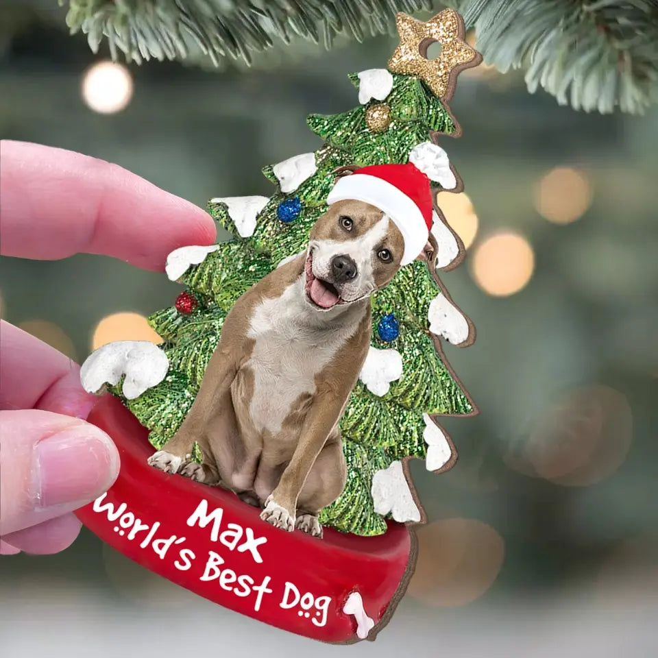 World’s Best Dog - Personalized Wooden Ornament, Ornament Gift For Dog Lover - ORN288