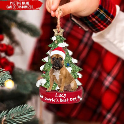 World’s Best Dog - Personalized Wooden Ornament, Ornament Gift For Dog Lover - ORN288