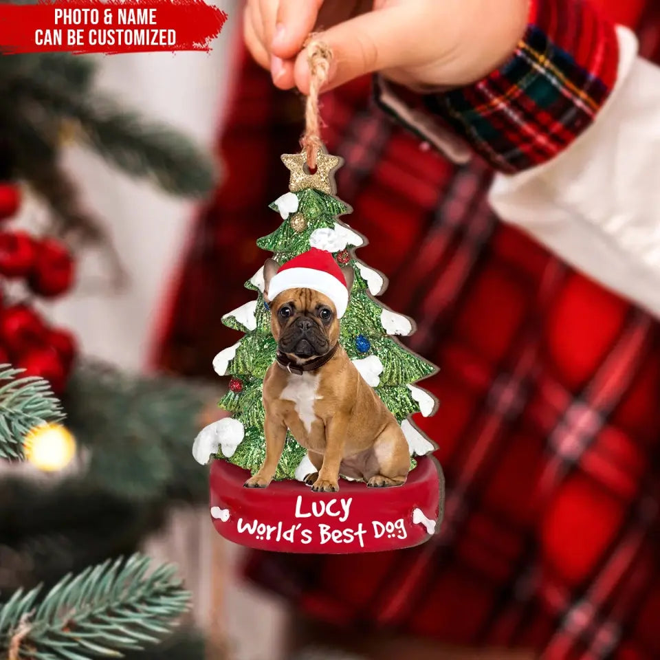 World’s Best Dog - Personalized Wooden Ornament, Ornament Gift For Dog Lover - ORN288
