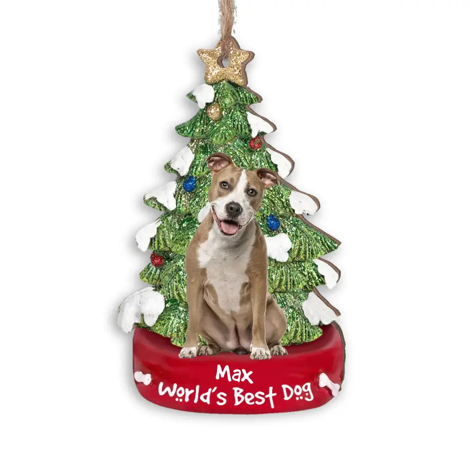 World’s Best Dog - Personalized Wooden Ornament, Ornament Gift For Dog Lover - ORN288