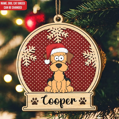 Pet Christmas - Personalized Wooden Ornament, Christmas Gift For Pet Lover - ORN294