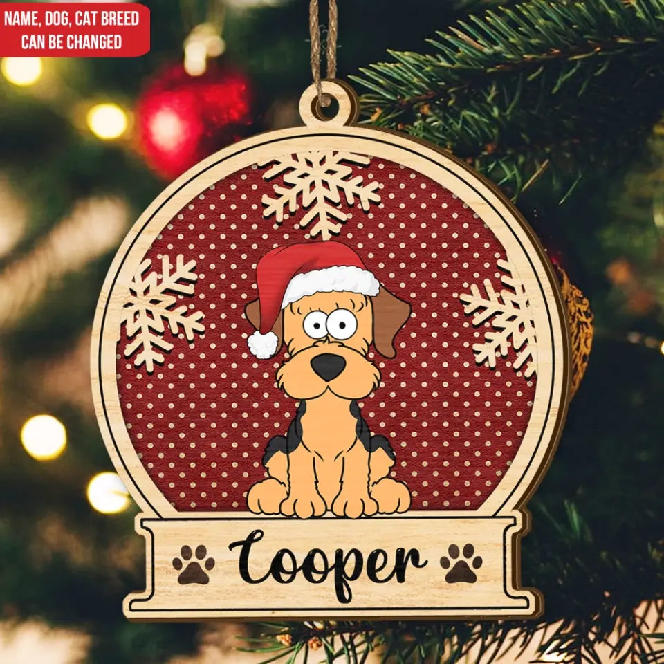 Pet Christmas - Personalized Wooden Ornament, Christmas Gift For Pet Lover - ORN294