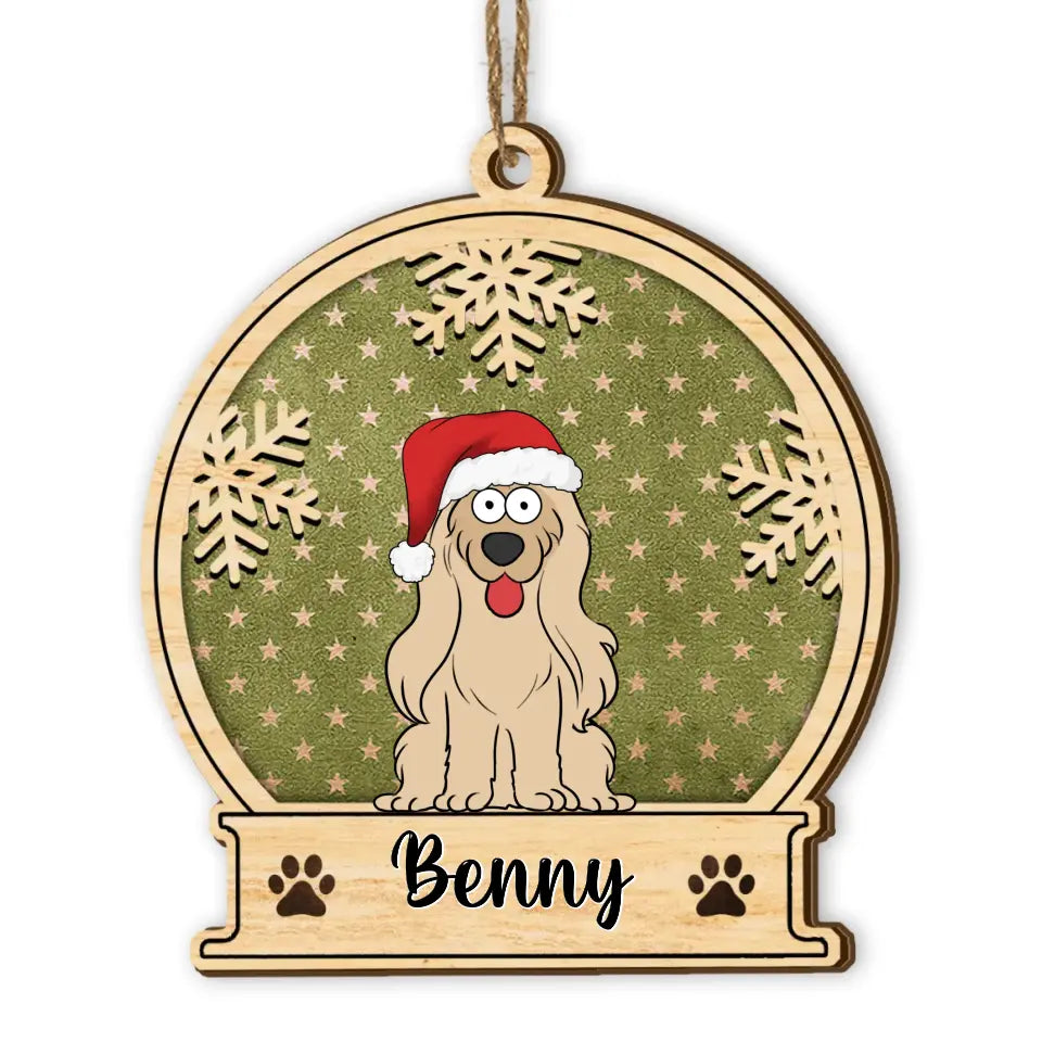 Pet Christmas - Personalized Wooden Ornament, Christmas Gift For Pet Lover - ORN294
